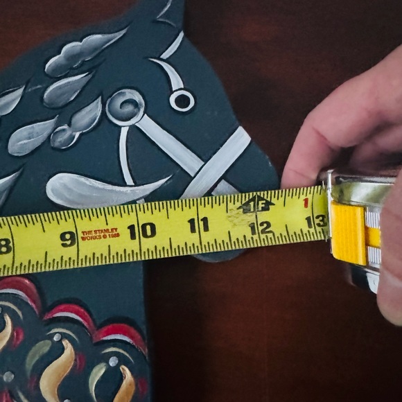 Hand painted vintage Swedish dala horse Valkomen welcome sign - Picture 7 of 10